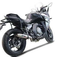 Pot echappement compatible avec Cf Moto 650 Gt 2022-2024, Deeptone Inox, Pot echappement racing,silencieux avec db killer et des tuyaux de liaison sans homologation 