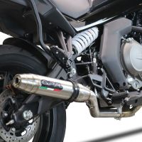 Pot echappement compatible avec Cf Moto 650 Gt 2022-2024, Deeptone Inox, Pot echappement racing,silencieux avec db killer et des tuyaux de liaison sans homologation 