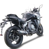 Pot echappement compatible avec Cf Moto 650 Gt 2022-2024, Furore Nero, Pot echappement racing,silencieux avec db killer et des tuyaux de liaison sans homologation 
