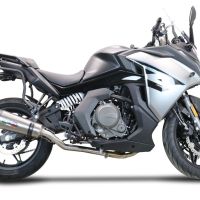 GPR pot echappement compatible avec  Cf Moto 650 Gt 2022-2024, New Grand Prix Evo Titanium, Pot echappement racing,silencieux avec db killer et des tuyaux de liaison sans homologation 