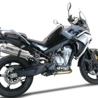 Pot echappement compatible avec Cf Moto 800 Mt Touring 2022-2024, Dual Titanium, Échappement légal, homologué,silencieux avec db killer amovible et tuyau de liaison spécifique 