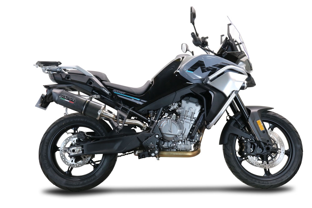 Pot echappement compatible avec Cf Moto 800 Mt Touring 2022-2024, Furore Evo4 Poppy, Échappement légal, homologué,silencieux avec db killer amovible et tuyau de liaison spécifique 