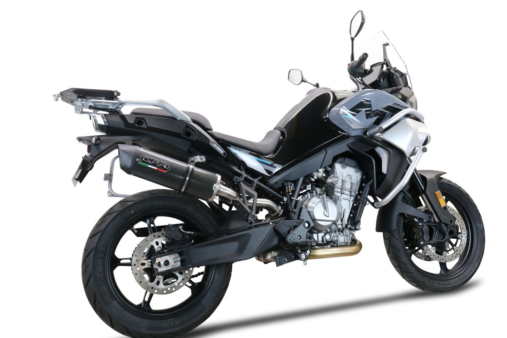 Pot echappement compatible avec Cf Moto 800 Mt Touring 2022-2024, Furore Evo4 Poppy, Échappement légal, homologué,silencieux avec db killer amovible et tuyau de liaison spécifique 
