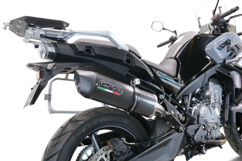 Pot echappement compatible avec Cf Moto 800 Mt Touring 2022-2024, Furore Evo4 Poppy, Échappement légal, homologué,silencieux avec db killer amovible et tuyau de liaison spécifique 