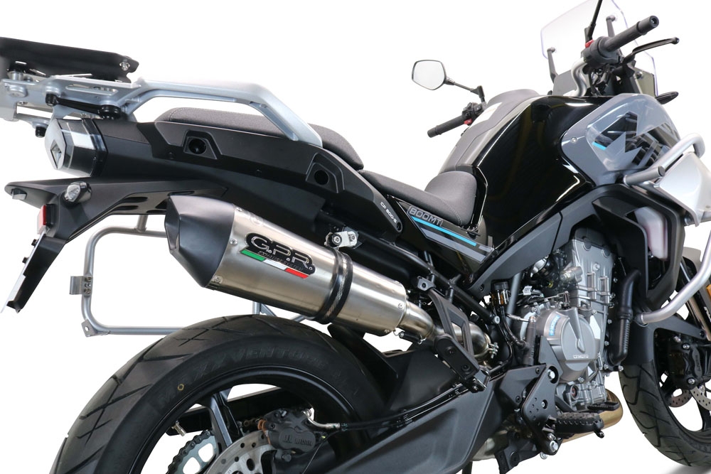 Pot echappement compatible avec Cf Moto 800 Mt Sport 2022-2024, GP Evo4 Titanium, Échappement légal, homologué,silencieux avec db killer amovible et tuyau de liaison spécifique 