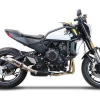 Pot echappement compatible avec Cf Moto 700 CL-X Adv 2022-2024, Deeptone Inox, Échappement légal, homologué,silencieux avec db killer amovible et tuyau de liaison spécifique 