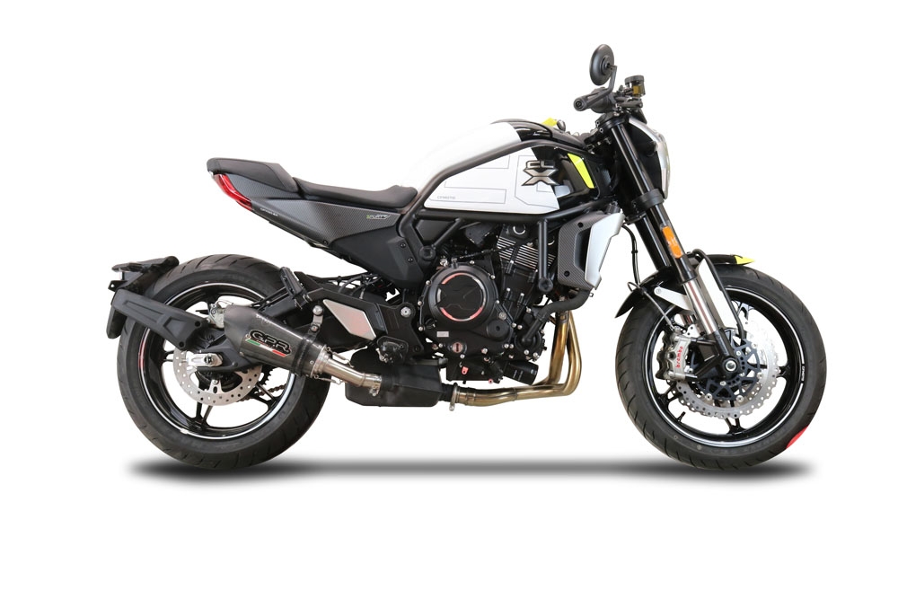 Pot echappement compatible avec Cf Moto 700 CL-X Adv 2022-2024, Gpe Ann. Poppy, Échappement légal, homologué,silencieux avec db killer amovible et tuyau de liaison spécifique 
