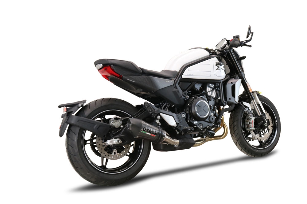 Pot echappement compatible avec Cf Moto 700 CL-X Adv 2022-2024, Gpe Ann. Poppy, Échappement légal, homologué,silencieux avec db killer amovible et tuyau de liaison spécifique 