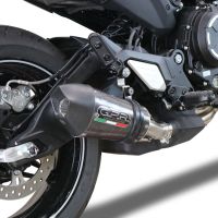 Pot echappement compatible avec Cf Moto 700 CL-X Adv 2022-2024, Gpe Ann. Poppy, Échappement légal, homologué,silencieux avec db killer amovible et tuyau de liaison spécifique 