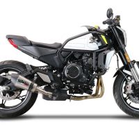 GPR pot echappement compatible avec  Cf Moto 700 CL-X Heritage  2022-2024, New Grand Prix Evo Titanium, Échappement légal, homologué,silencieux avec db killer amovible et tuyau de liaison spécifique 