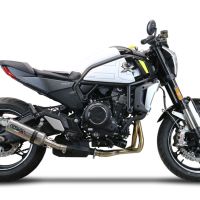 Pot echappement compatible avec Cf Moto 700 CL-X Sport 2022-2024, M3 Titanium Natural, Échappement légal, homologué,silencieux avec db killer amovible et tuyau de liaison spécifique 
