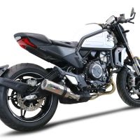 Pot echappement compatible avec Cf Moto 700 CL-X Sport 2022-2024, M3 Titanium Natural, Échappement légal, homologué,silencieux avec db killer amovible et tuyau de liaison spécifique 