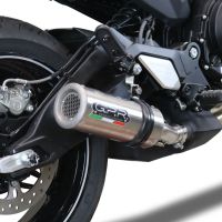 Pot echappement compatible avec Cf Moto 700 CL-X Sport 2022-2024, M3 Titanium Natural, Échappement légal, homologué,silencieux avec db killer amovible et tuyau de liaison spécifique 