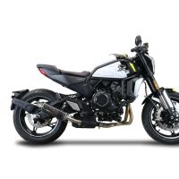 Pot echappement compatible avec Cf Moto 700 CL-X Adv 2022-2024, M3 Poppy , Échappement légal, homologué,silencieux avec db killer amovible et tuyau de liaison spécifique 