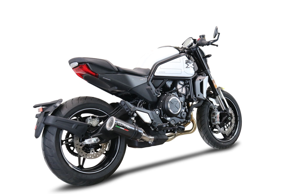 Pot echappement compatible avec Cf Moto 700 CL-X Adv 2022-2024, M3 Poppy , Échappement légal, homologué,silencieux avec db killer amovible et tuyau de liaison spécifique 