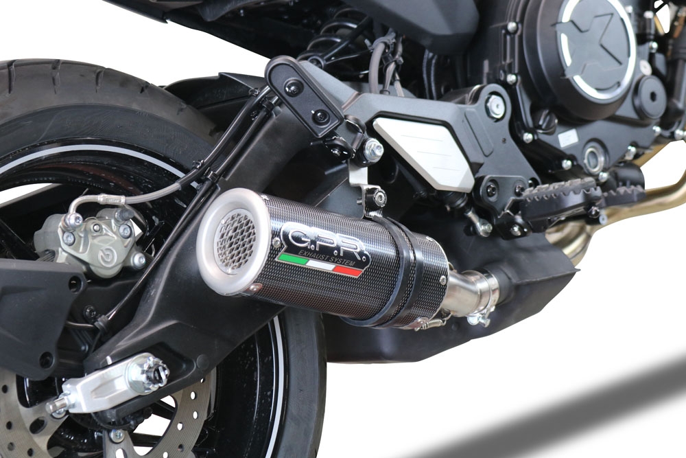 Pot echappement compatible avec Cf Moto 700 CL-X Adv 2022-2024, M3 Poppy , Échappement légal, homologué,silencieux avec db killer amovible et tuyau de liaison spécifique 