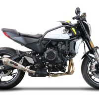 Pot echappement compatible avec Cf Moto 700 CL-X Adv 2022-2024, Powercone Evo, Échappement légal, homologué,silencieux avec db killer amovible et tuyau de liaison spécifique 