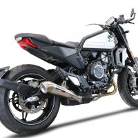 Pot echappement compatible avec Cf Moto 700 CL-X Adv 2022-2024, Powercone Evo, Échappement légal, homologué,silencieux avec db killer amovible et tuyau de liaison spécifique 