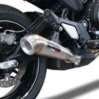 Pot echappement compatible avec Cf Moto 700 CL-X Adv 2022-2024, Powercone Evo, Échappement légal, homologué,silencieux avec db killer amovible et tuyau de liaison spécifique 