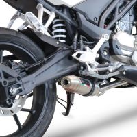 Pot echappement compatible avec Cf Moto 300 NK 2022-2024, Deeptone Inox, Pot d'échappement complet racing, compris de collecteur et db killer amovible, sans homologation 
