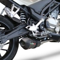 Pot echappement compatible avec Cf Moto 300 NK 2022-2024, GP Evo4 Poppy, Homologué et légal, système d'échappement complet avec catalyseur et db killer amovible 