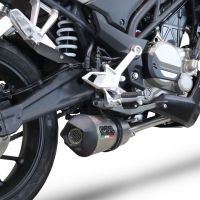 Pot echappement compatible avec Cf Moto 300 NK 2022-2024, GP Evo4 Titanium, Homologué et légal, système d'échappement complet avec catalyseur et db killer amovible 