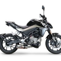 Pot echappement compatible avec Cf Moto 300 NK 2022-2024, M3 Inox , Homologué et légal, système d'échappement complet avec catalyseur et db killer amovible 