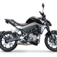 Pot echappement compatible avec Cf Moto 300 NK 2022-2024, Powercone Evo, Homologué et légal, système d'échappement complet avec catalyseur et db killer amovible 