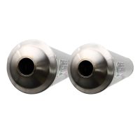 Pot echappement compatible avec Yamaha MT-01 2005-2011, Inox Tondo, Paire de pot d'échappement homologuées, livrées avec db killer amovible et raccords spécifiques 