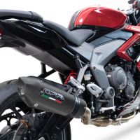 Pot echappement compatible avec Triumph Daytona 660 2023-2025, GP Evo4 Black Titanium, Homologué et légal, système d'échappement complet avec catalyseur et db killer amovible 
