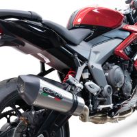 Pot echappement compatible avec Triumph Daytona 660 2023-2025, GP Evo4 Titanium, Homologué et légal, système d'échappement complet avec catalyseur et db killer amovible 