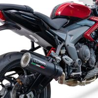 Pot echappement compatible avec Triumph Daytona 660 2023-2025, M3 Black Titanium, Pot d'échappement complet racing, compris de collecteur et db killer amovible, sans homologation 