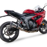 GPR pot echappement compatible avec  Triumph Daytona 660 2023-2025, New Grand Prix Evo Titanium, Pot d'échappement complet racing, compris de collecteur et db killer amovible, sans homologation 