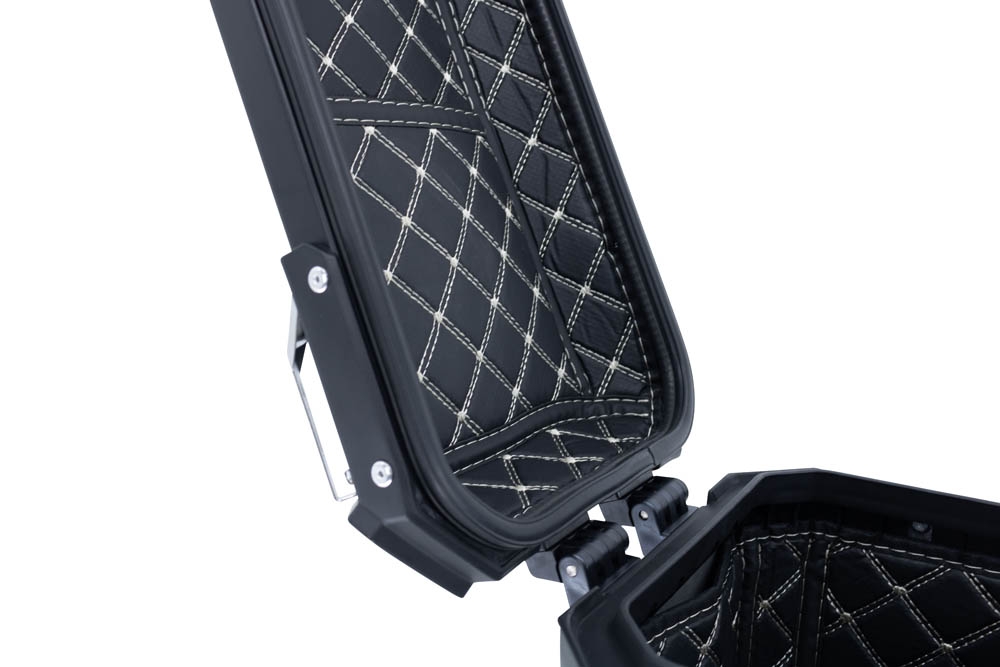 Paire de valises latérales en aluminium avec côté droit profilé, couleur noire avec support de valise spécifique GPR TECH compatible avec  Bmw F 850 Gs 2021/2023 e5