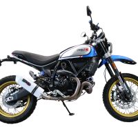 Pot echappement compatible avec Ducati Scrambler 800 Icon -Icon Dark 2021-2022, Albus Evo4, Pot Échappement slip-on homologué, légal, avec db killer amovible, tuyau de liaison et catalyseur 