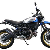 GPR pot echappement compatible avec  Ducati Scrambler 800 Desert Sled -DS Fasthouse 2021-2024, New Grand Prix Evo Poppy, Échappement légal, homologué,silencieux avec catalyseur, db killer amovible et tuyau de liaison spécifique 