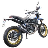 GPR pot echappement compatible avec  Ducati Scrambler 800 Desert Sled -DS Fasthouse 2021-2024, New Grand Prix Evo Poppy, Échappement légal, homologué,silencieux avec catalyseur, db killer amovible et tuyau de liaison spécifique 