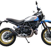Pot echappement compatible avec Ducati Scrambler 800 Urban Motard 2021-2023, M3 Black Titanium, Échappement légal, homologué,silencieux avec catalyseur, db killer amovible et tuyau de liaison spécifique 