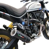 Pot echappement compatible avec Ducati Scrambler 800 Urban Motard 2021-2023, M3 Black Titanium, Échappement légal, homologué,silencieux avec catalyseur, db killer amovible et tuyau de liaison spécifique 