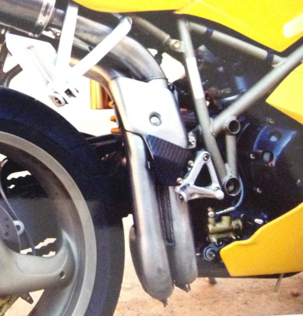 Pot echappement compatible avec Ducati 998 -R -FE 2001-2004, M3 Inox , Paire de pot échappement homologué et légal, silencieux avec mi-collecteur y db killer amovible 