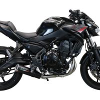 GPR pot echappement compatible avec  Kawasaki Ninja 650 2021-2022, M3 Black Titanium, Homologué et légal, système d'échappement complet avec catalyseur et db killer amovible 