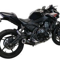 GPR pot echappement compatible avec  Kawasaki Ninja 650 2021-2022, M3 Black Titanium, Homologué et légal, système d'échappement complet avec catalyseur et db killer amovible 
