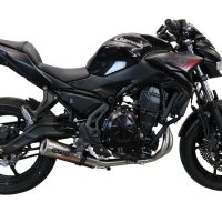 Pot echappement compatible avec Kawasaki Z 650 2017-2020, M3 Inox , Homologué et légal, système d'échappement complet avec catalyseur et db killer amovible 