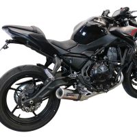 Pot echappement compatible avec Kawasaki Z 650 2017-2020, M3 Inox , Homologué et légal, système d'échappement complet avec catalyseur et db killer amovible 