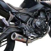 Pot echappement compatible avec Kawasaki Z 650 2017-2020, M3 Inox , Homologué et légal, système d'échappement complet avec catalyseur et db killer amovible 