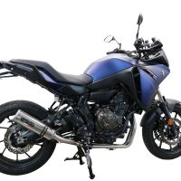 Pot echappement compatible avec Yamaha Tracer 700 2020-2021, M3 Inox , Homologué et légal, système d'échappement complet avec catalyseur et db killer amovible 