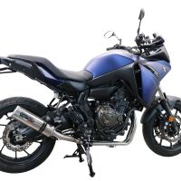 Pot echappement compatible avec Yamaha Tracer 700 2020-2021, M3 Inox , Homologué et légal, système d'échappement complet avec catalyseur et db killer amovible 