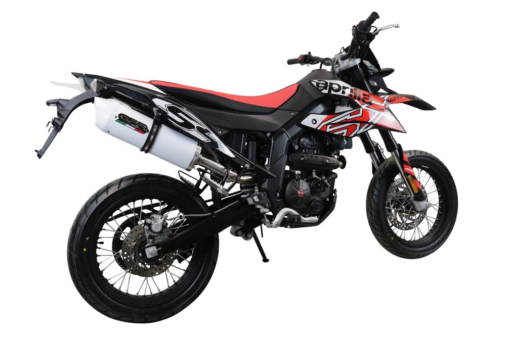 Pot echappement compatible avec Aprilia Rx 125 2021-2024, Albus Evo4, Pot Échappement slip-on homologué, légal, avec db killer amovible, tuyau de liaison et catalyseur 