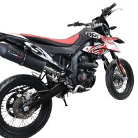Pot echappement compatible avec Aprilia Sx 125 2021-2024, Furore Evo4 Nero, Pot Échappement slip-on homologué, légal, avec db killer amovible, tuyau de liaison et catalyseur 