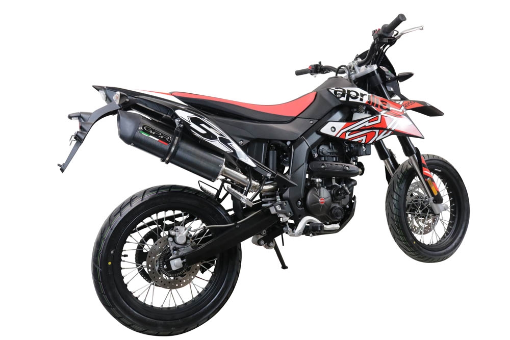 Pot echappement compatible avec Aprilia Sx 125 2021-2024, Furore Evo4 Poppy, Échappement légal, homologué,silencieux avec catalyseur, db killer amovible et tuyau de liaison spécifique 
